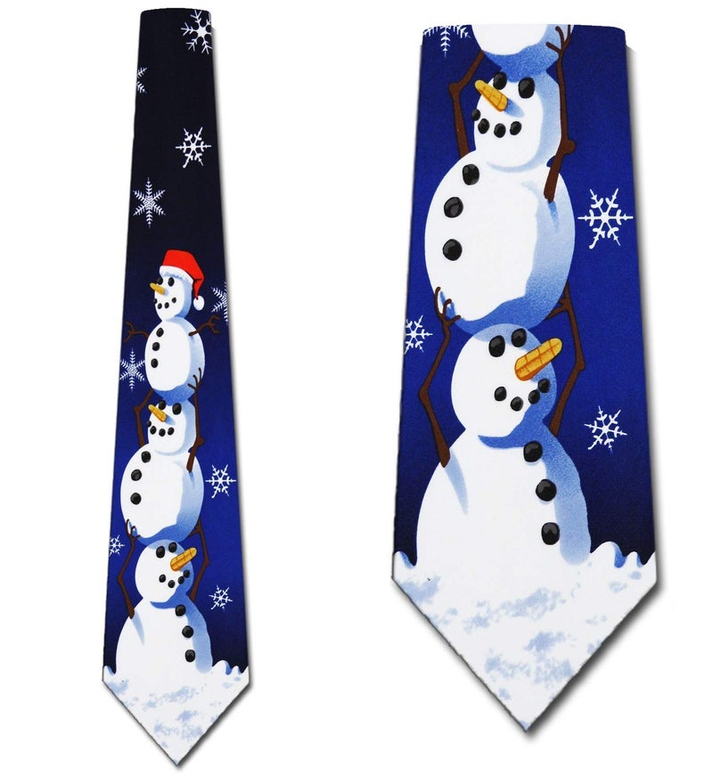 Three Rooker Christmas Ties Snowman NeckTie Mens tie - Image 2